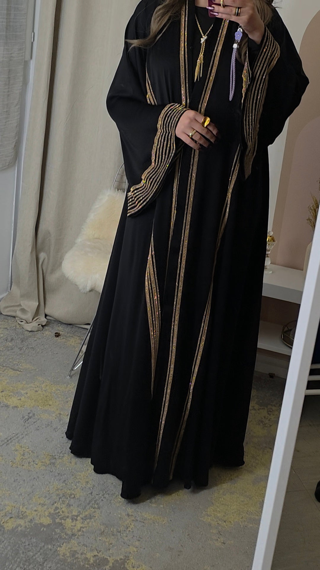 Abaya DUBAI bordure doré