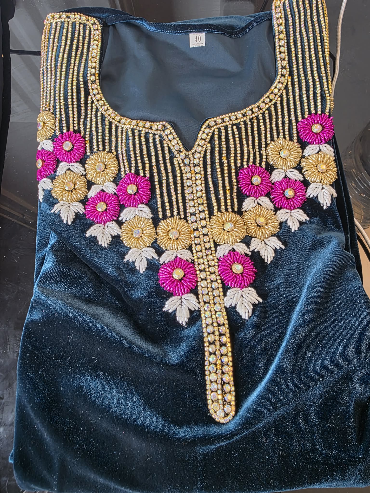 Robe Elaba bleu pétrole