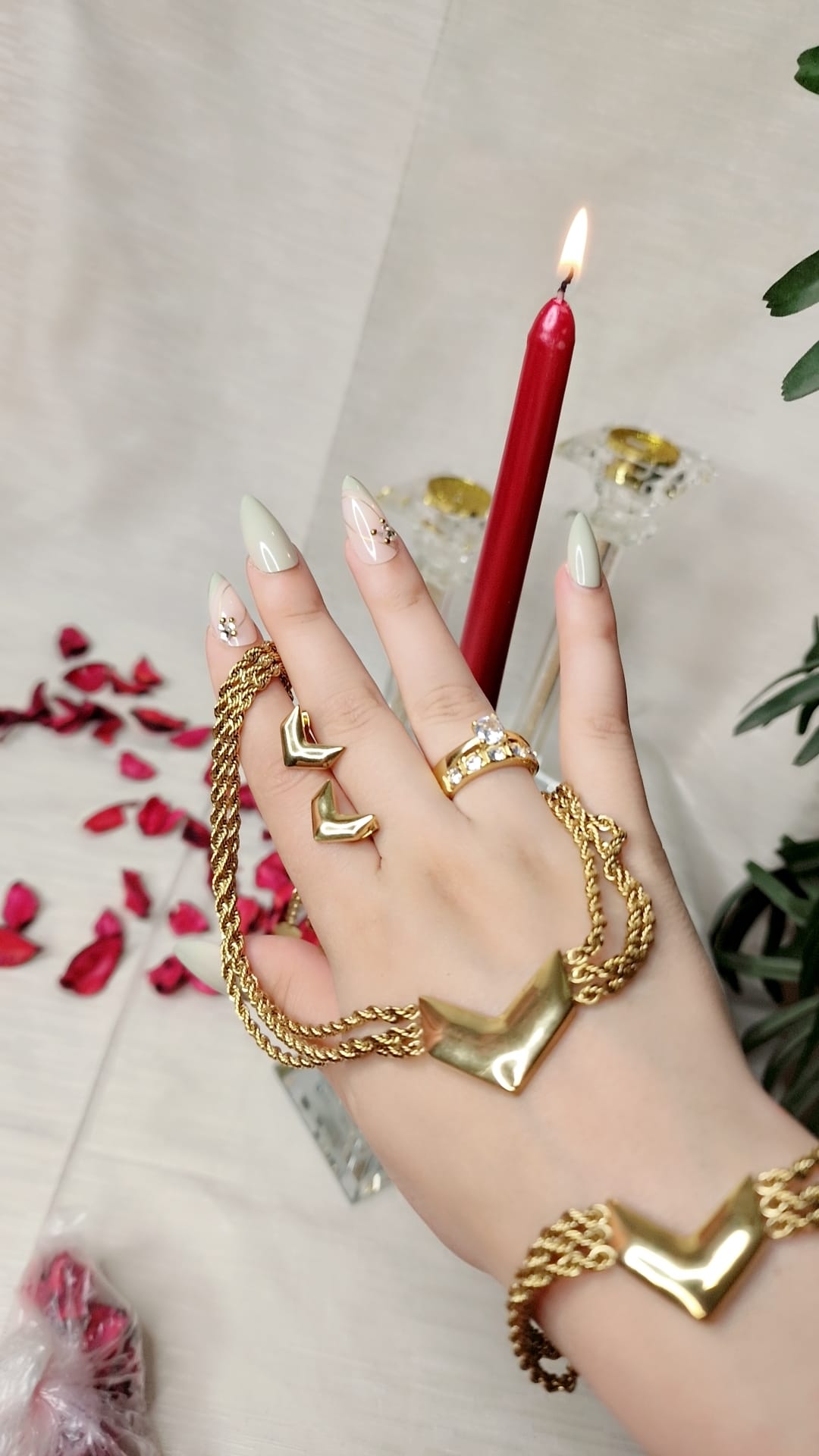 Sultana V parure deux pieces chaine et gourmette