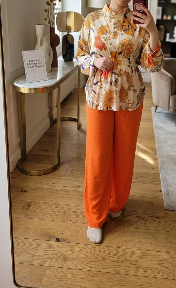Ensemble fleur deux pièces taille standard