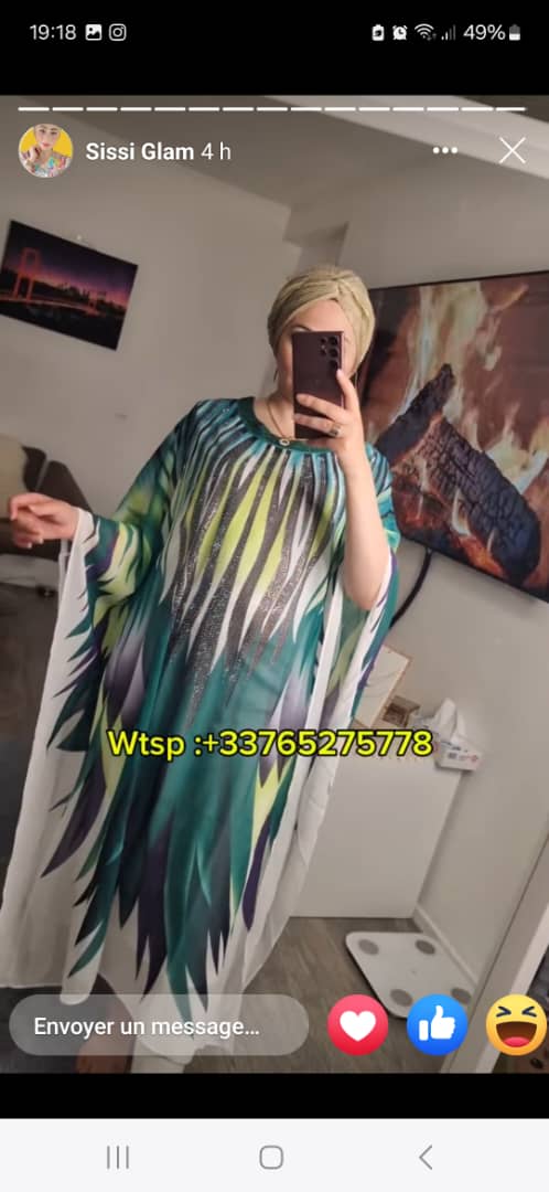Liquette foulard longue verte "Taille L"