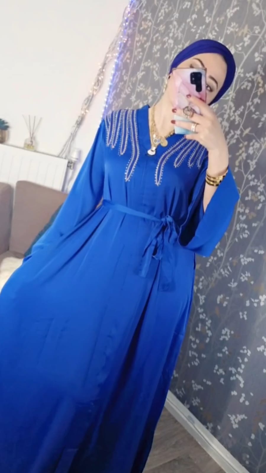 Robe océan en soie ref6