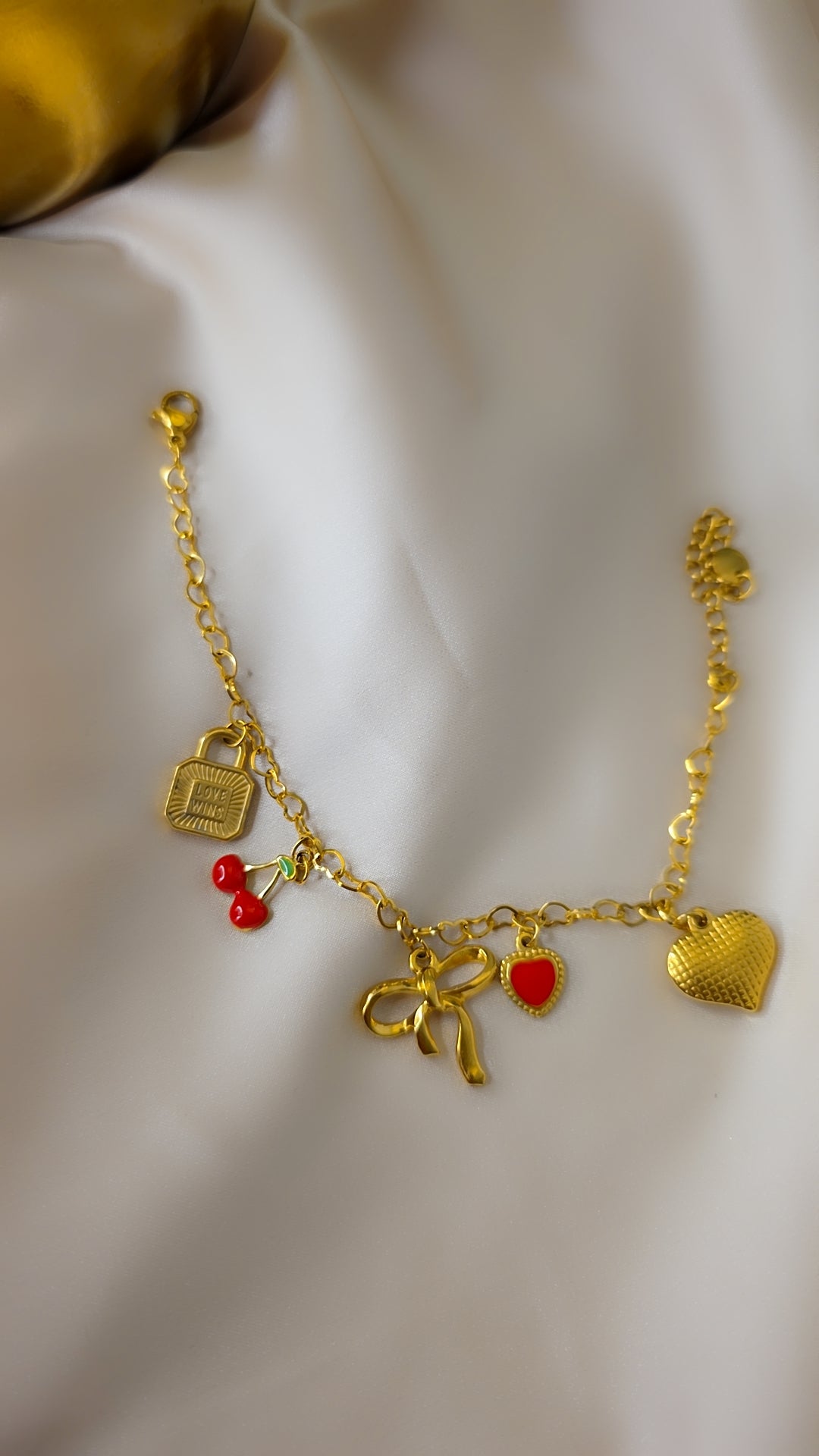 Gourmette cœur biblots