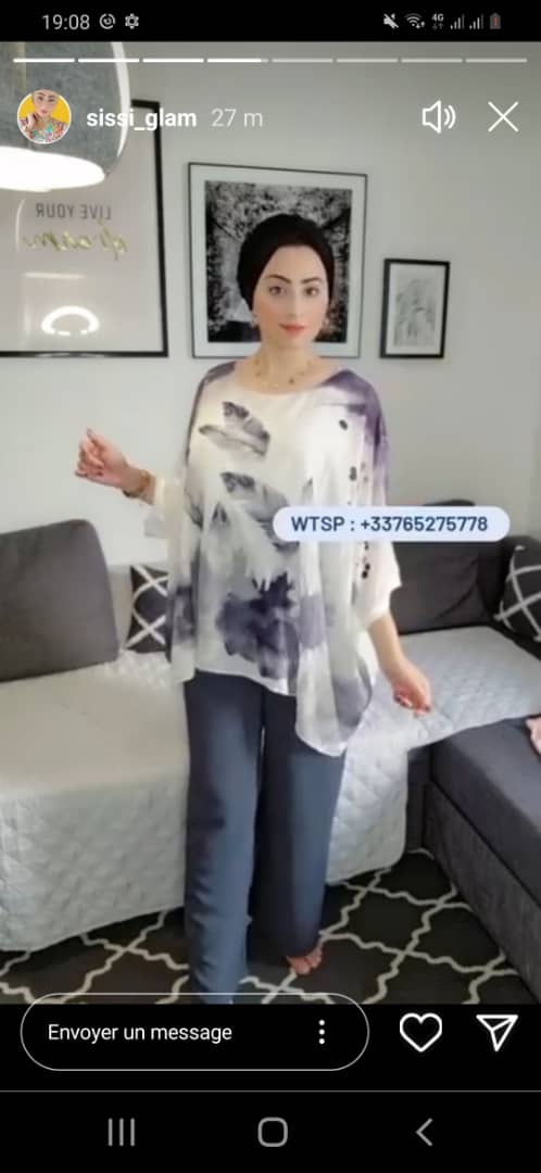 Liquette foulard richa grise Taille XL/XXL