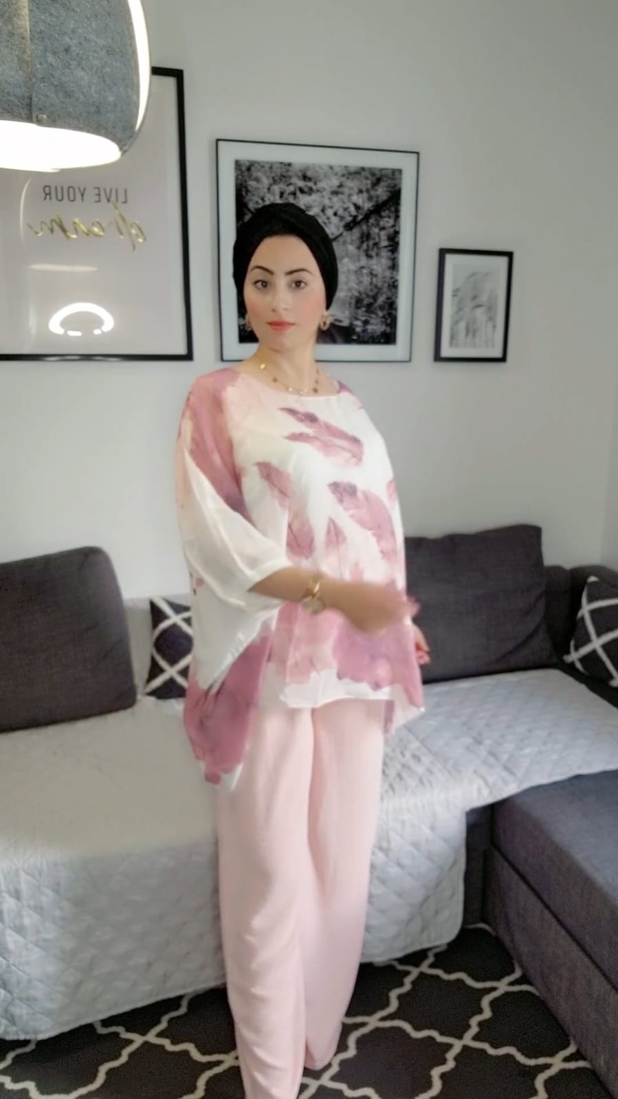 Liquette foulard richa rose taille XL/XXL