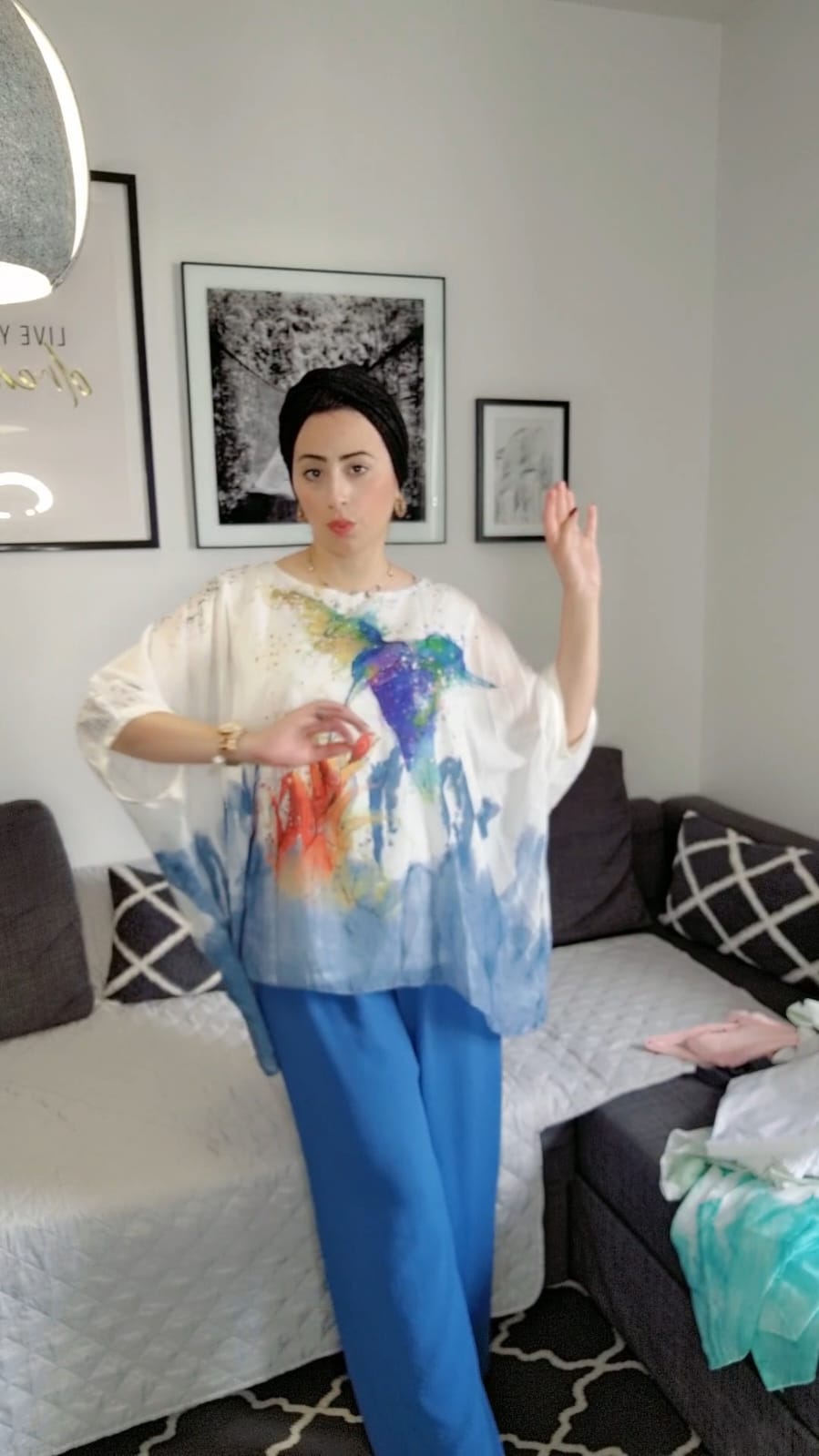 Liquette foulard ref2 bleu