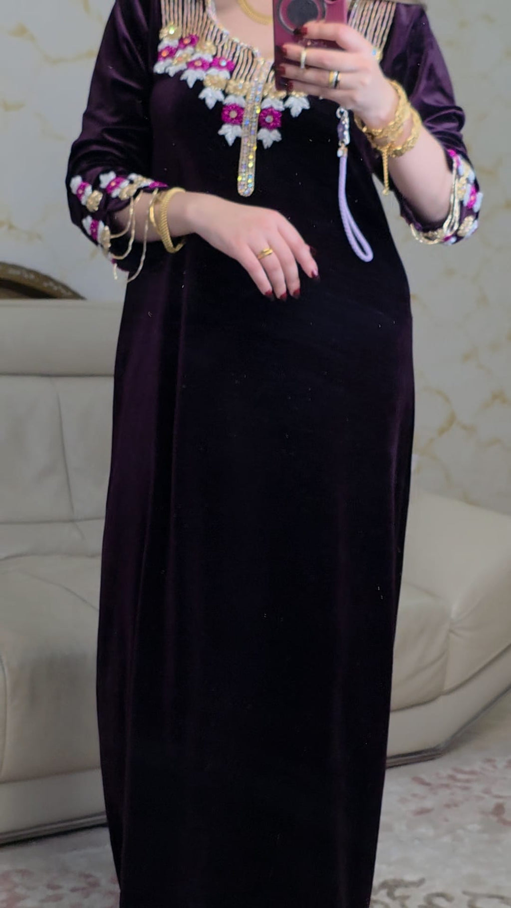 Robe Elaba aubergine