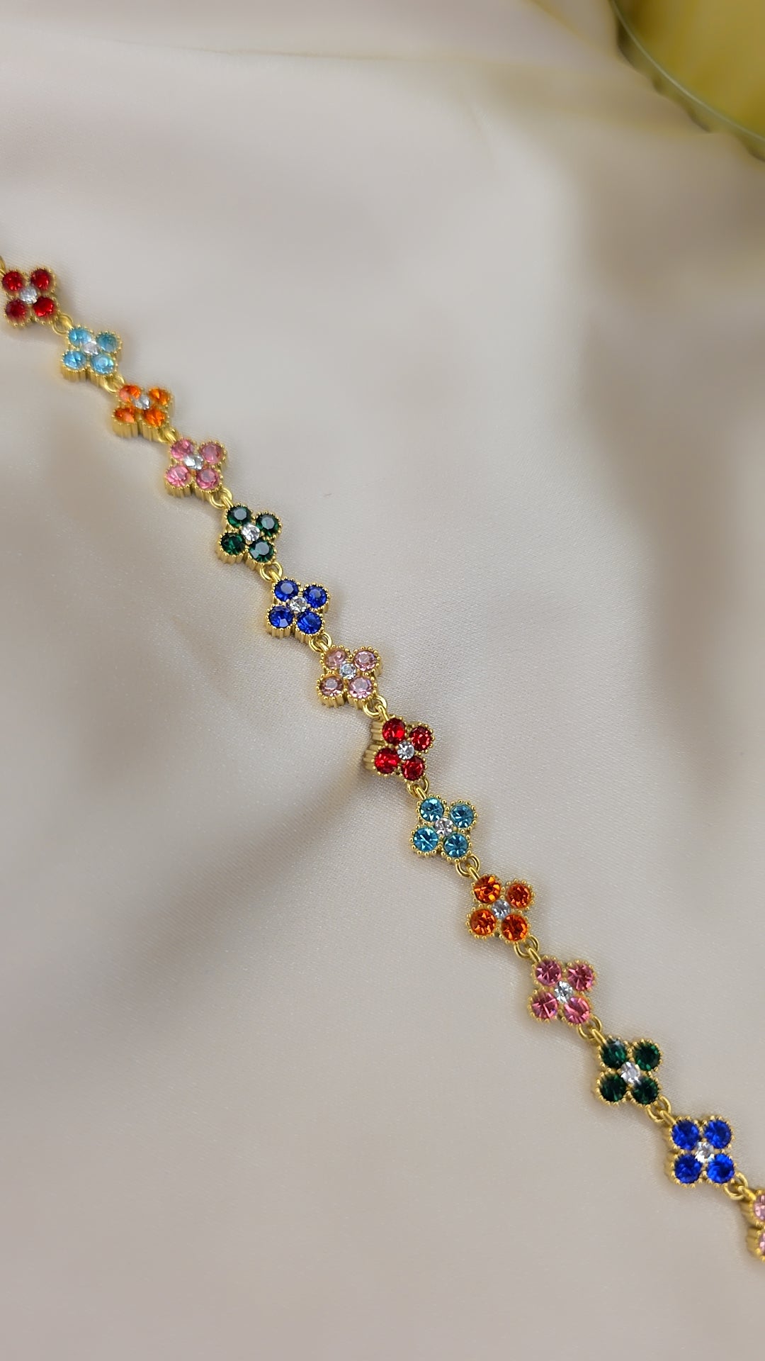 Gourmette trèfle couleur