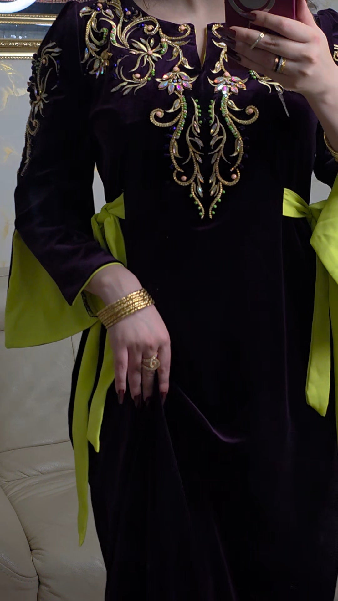 Robe Papillon aubergine