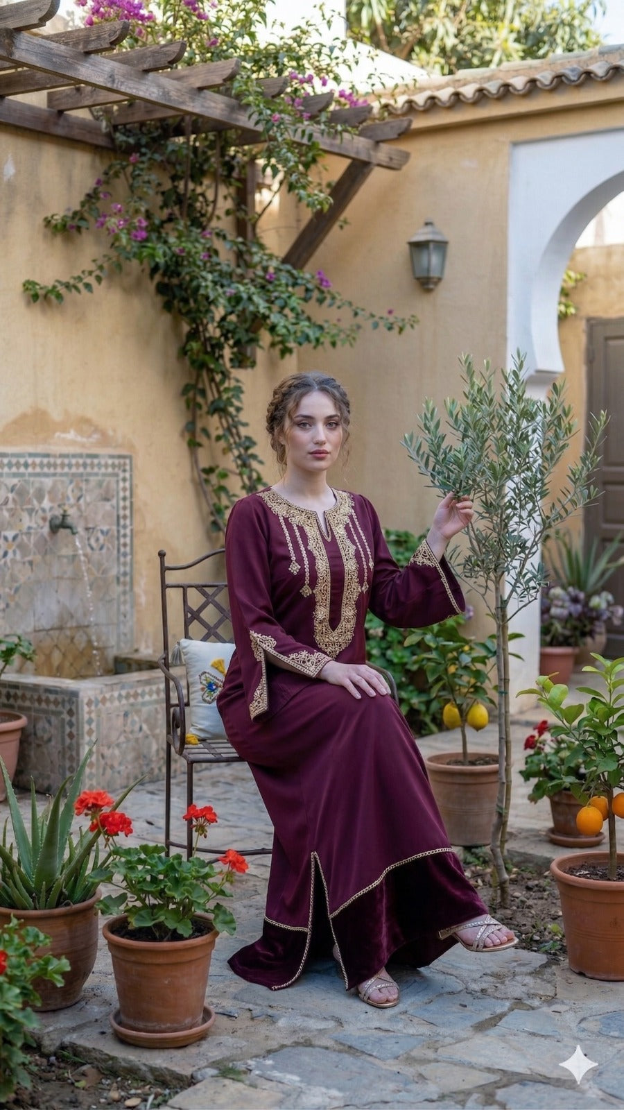 Robe Sarah grenat