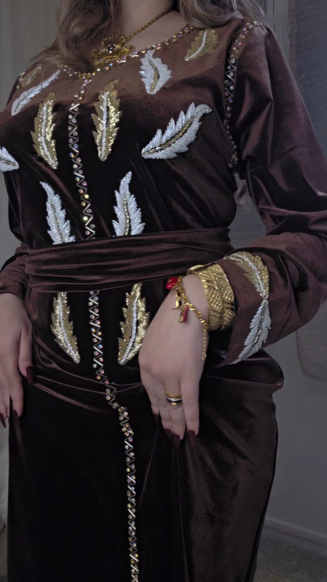 Robe richa marron